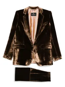 Костюм с однобортным пиджаком Etro, коричневый