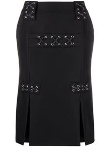 Alessandra Rich сетчатая юбка миди, черный