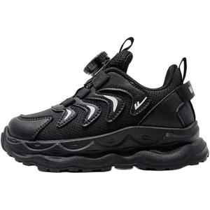 Нескользящие дышащие низкие детские кроссовки для повседневной носки WARRIOR, черный