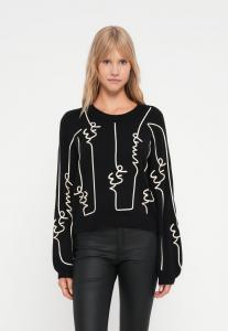 Джемпер Object OBJTHESS VERI PULLOVER, Black/Sandshell/Black