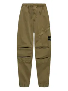 Джинсы с эластичной талией и карманами-карго Stone Island, зеленый