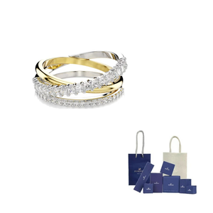 Кольцо Hyperbola Swarovski, серебряный