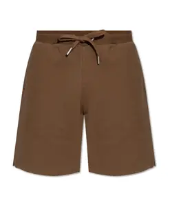 Шорты с логотипом Ami Paris, коричневый