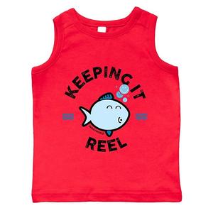 Футболка-майка для малышей Smileyworld Keeping It Reel Fish The Juniper Shop, Red