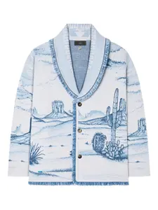 Кардиган Silent Rider с бахромой Alanui, синий