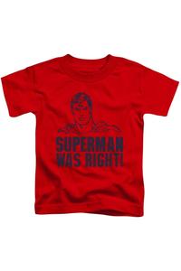 Футболка с коротким рукавом для малышей "Superman Was Right" Gildan, красный
