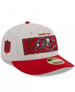 Мужская кепка Stone, Red Tampa Bay Buccaneers 2023 NFL Draft Low Profile 59FIFTY New Era