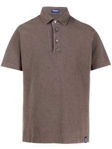 Drumohr рубашка-поло с короткими рукавами, коричневый