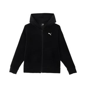 PUMA Вельветовая худи на молнии женская черная, Black
