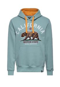 Толстовка с капюшоном California Motor State с начесом внутри King Kerosin, зеленый