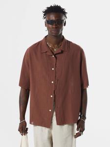 Повседневная рубашка VAMOS CLO Comfort fit Button Up Shirt Irving, коричневый