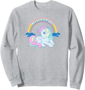 Толстовка My Little Pony Moonstone Retro Rainbow & Classic Logo, серая
