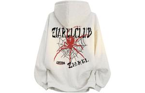Толстовка Unisex Hooded Moderate Heavyweight ZIAREL, белый heather серый