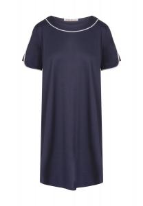 Ночная рубашка, однотонная, женская Louis Féraud, темно-синий