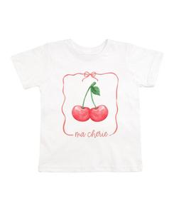 Детская футболка с коротким рукавом "Ма Шери" для девочек Sweet Wink, White