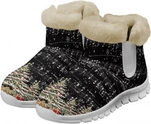 Женские зимние сапоги на Рождество, мягкие, теплые, с пушистой подкладкой, легкие, противоскользящие, для ходьбы, размер США 6-12 Fuxowvby, Christmas Tree