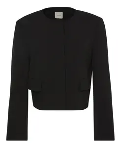 Женская короткая куртка из крепа Calvin Klein, черный