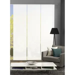 Раздвижная штора ROMA с липучкой, 3 шт., размеры ВxШ: 245x60 см, включая крепежные аксессуары Home Wohnideen, белый