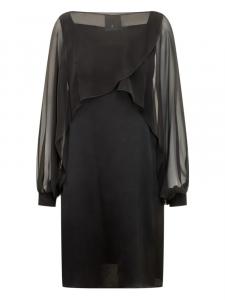 Полупрозрачное платье миди Alberta Ferretti, черный