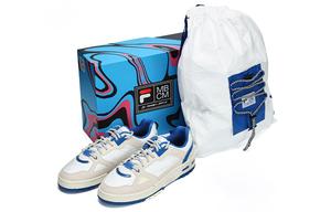 Marcelo Burlon County Of Milan X FILA FUSION Marcelo Burlon Collaboration Collection Vintage Basketball Shoes Women's Low-top Bright White/ancient White