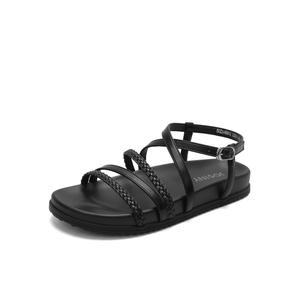 JOSINY Сандалии женские с одним ремешком, черные