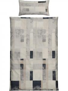 Односпальное трикотажное постельное белье бежево-серого цвета REDBEST, 155 x 220 + 80 x 80 см