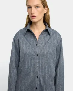 Женская рубашка с длинными рукавами в полоску дипломатического стиля Parfois, серый