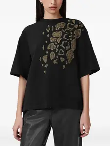 Футболка с принтом AllSaints, черный