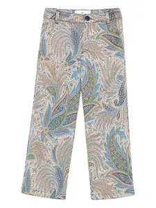 Брюки с узором «пейсли» ETRO KIDS, синий