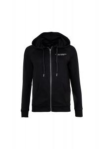 Женская толстовка - молния, капюшон, логотип ARMANI EXCHANGE, черный