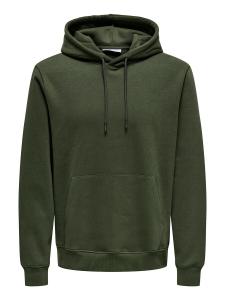 Толстовка Only & Sons Connor, темно-зеленый