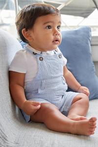 Детский комбинезон из хлопчатобумажной ткани в полоску JoJo Maman Bébé, синий