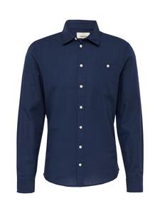 Рубашка на пуговицах классического кроя BLEND, темно-синий
