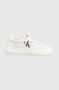 Кожаные кроссовки YW0YW00823 CHUNKY CUPSOLE MONOLOGO W Calvin Klein Jeans, белый