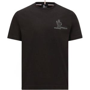 Футболка с тисненым логотипом Moncler Grenoble, черный