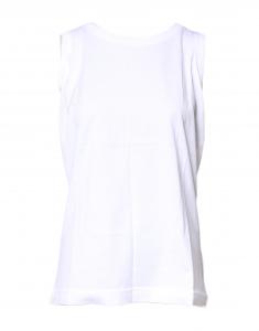 Белая хлопковая футболка без рукавов с круглым вырезом Dolce & Gabbana