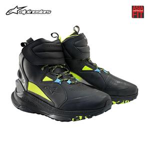 ALPINESTARS PROTECTS Star Casual мотоциклетные ботинки, SPEEDSTREET повседневные короткие мотосапоги, противоударные мотоциклетные ботинки, мотоциклетная обувь, черный флуоресцентный желтый и синий, размер 41