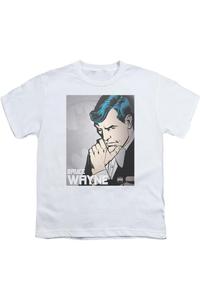 Футболка с коротким рукавом DC Comics Брюс Уэйн для детей Gildan, белый