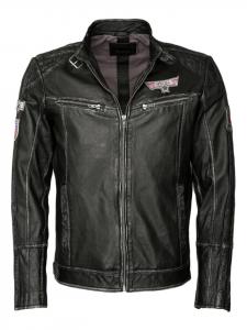 Кожаная куртка Mustang Uwe, черный