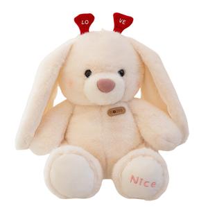 Милый плюшевый мишка-зайчик в стиле Healing Style, высота 25см/35см/45см MLING, белый