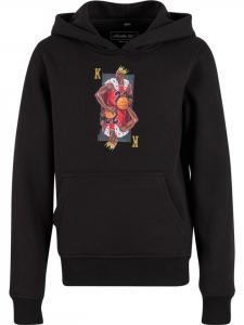 Детская толстовка с капюшоном King Mike Tee Kids Hoody черного цвета Mister Tee