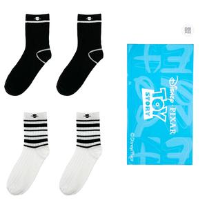 Набор из 4 пар унисекс носков Crew Disney, белый/черный