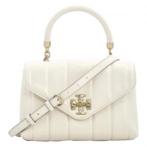 Сумка через плечо Kira Leather, Кроссбоди, Женская Сумка Трампетс Кремово-Белая TORY BURCH