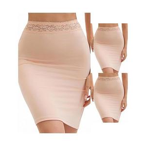 3 пачки антистатических полукомбинаций для женщин с цветочным кружевом на поясе Inspire Chic, Beige