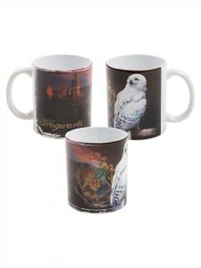 Кружка для кофе с логотипом Хедвиг Хогвартс в стиле Гарри Поттера, 320 мл, разноцветная Harry Potter