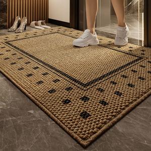 Katifia Ковер 100х140 см Katifeiya High-End Modern Light Luxury Wuer для прихожей, U Cloud Ink Square, внутренняя рамка, верблюжий цвет