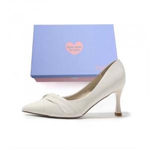 Xingdiman Туфли-лодочки на тонком каблуке для женщин в подарочной упаковке - экрю 7 см, цвет Ecru 7CM