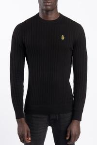 Вязаный джемпер в рубчик Luke 1977, черный