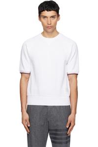 Футболка с коротким рукавом реглан Thom Browne, белый