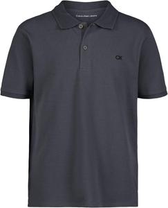 Поло Calvin Klein для мальчиков с коротким рукавом из микропике, застежка на пуговицы, мягкое и удобное., Classic Hemisphere Blue